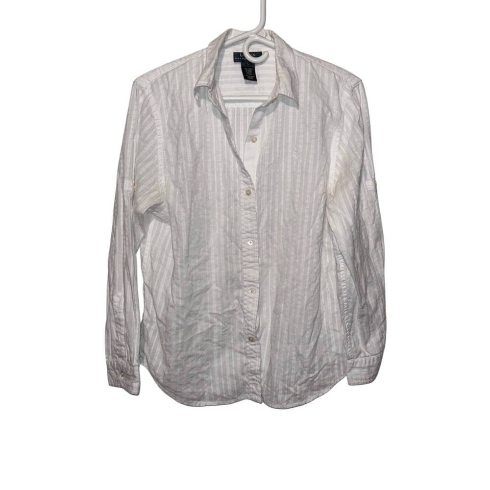 Lauren Ralph Lauren 100% Cotton White Button Down Women’s Shirt